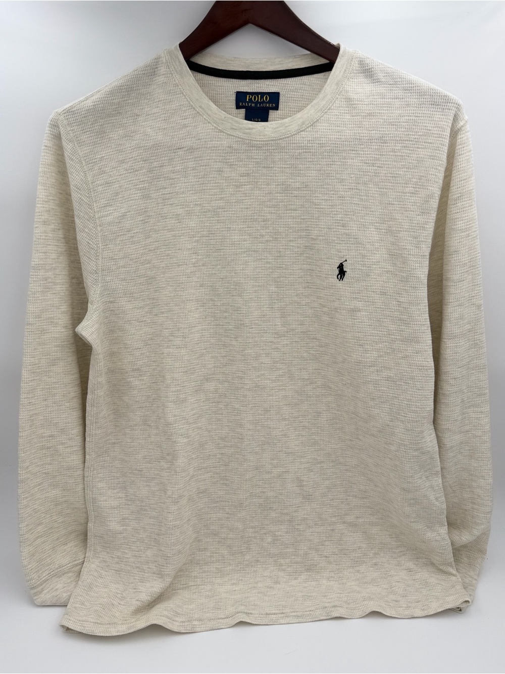 Polo by Ralph Lauren Beige Crewneck Long-Sleeve Shirt